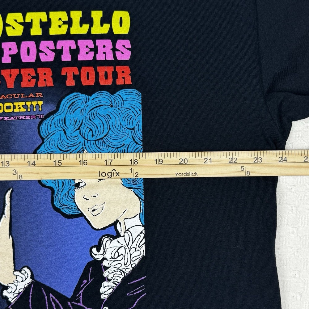 Elvis Costello and The Imposters Revolver Tour T Shirt Mens XL Black Band Biker‎ - Picture 9 of 10